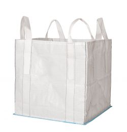 Big Bag 90x90x90 cm, geschlossener Boden, SWL 1.500 kg mit Cross-Corner Schlaufen