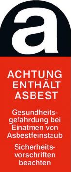 Asbest-Aufkleber 220x100mm ACHTUNG