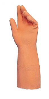 Handschuhe ALTO 299, Latex, Rollrand, Profil, 31cm - orange