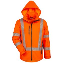 AIDEN Warnschutz-Regenjacke / orange / Gr. S-XXXL