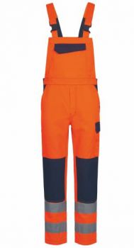 BAUTZEN Warnschutz-Latzhose / orange-marine / Gr. 42-64