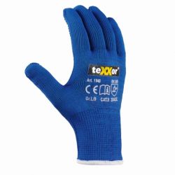 Schnittschutz-Strickhandschuh Polyester Texxor Blau