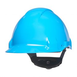 Blauer Schutzhelm / G30NUB / Uvicator + belftet / 3M