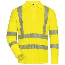 WAPSE UV- und Warnschutz Langarm Polo-Shirt gelb